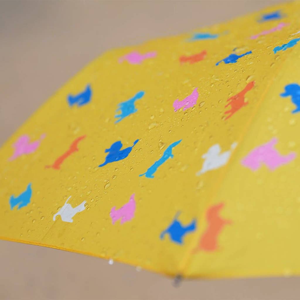 Children's umbrella, Puppymbrella, yellow, with cover, nylon