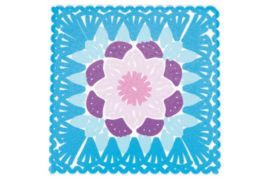 CROCHET SQUARE TILE 20CM 6 ASS. - 5901286