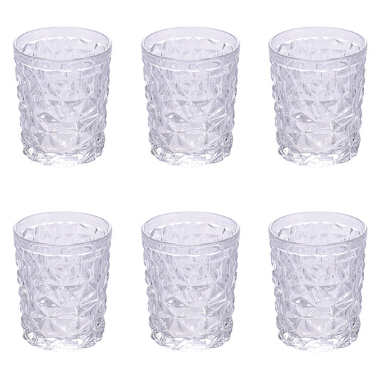 Set of 6 glass water glasses Glace Ice, 300 ml