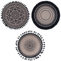 BLACK JUTE PLACEMAT 3 ASS - 5914041