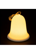 BIG DECORATIVE BELL STRIPED RELIEF, STRING + LED - 5916458