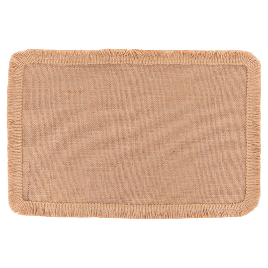 JUTE PLACEMAT RECT.   EMBROIDERED BORDER A - 5918038