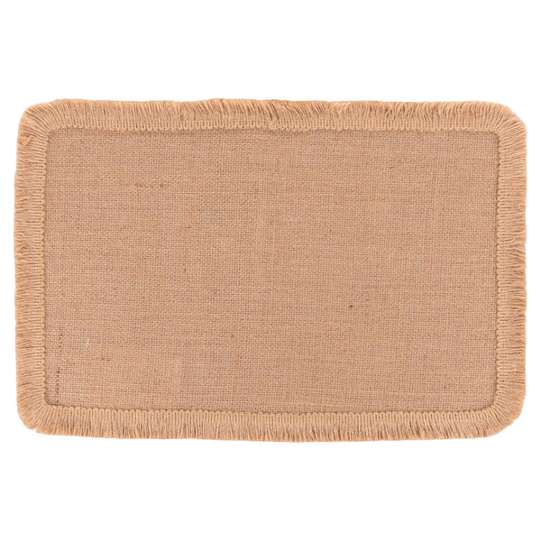 JUTE PLACEMAT RECT.   EMBROIDERED BORDER A - 5918038