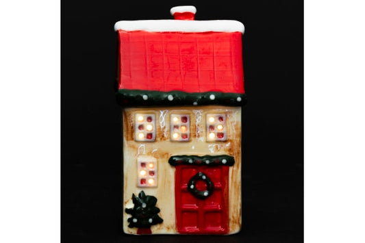 XMASセラミックハウス LED 8*6*15 CM - 5919099