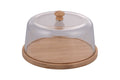 BAMBOO TRAY/GLASS BELL D.16,5 CM - 5921319