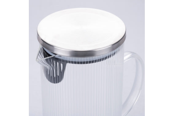 ウォーターボトル 1400ml 透明ガラス - 5921333
