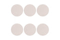 HORECA SET 6 CREAM LEATHER EFFECT COASTERS D10CM  - 5921719