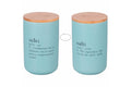 VICTIONARY SALE- SALT DOUBLE FACES W BAMBOO LID - 5921882