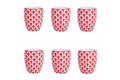 CONFUSION SET 6 COFFEE CUPS 90ML RED - 5922605