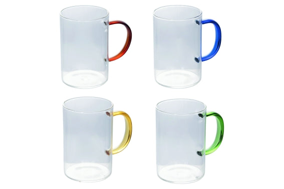BOROSILICATE マグカップ 取っ手付き 370ml 4種 - 5922673
