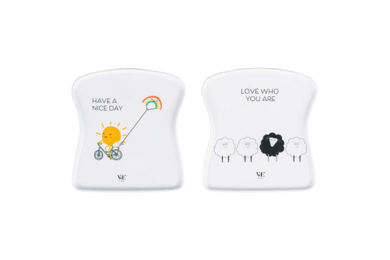 BE POSITIVE TOAST PLATE 2 ASS. - 5922812
