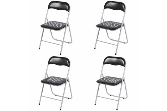 BIGISMORE FOLDING CHAIR BLACK COLOR 4 ASS - 5923328