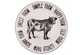 FARM DINNER PLATE COW - 5923357