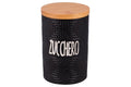 SHAPE SUGAR JAR 750ML BLACK W/BAMBOO LID - 5923566