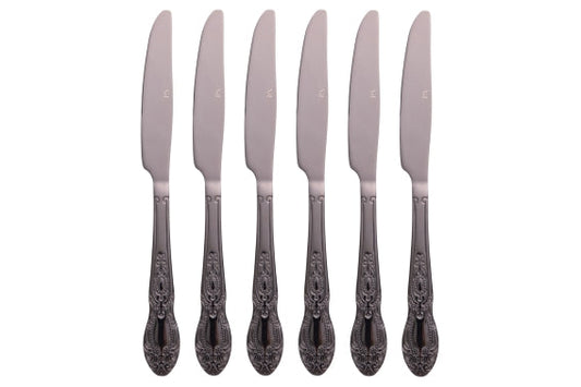 WONDERLAND SET 6 KNIVES BLACK SHINY - 5923703