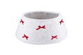 WHITE TEDDY CHRISTMAS TREE COVER + BOWS - 5923862