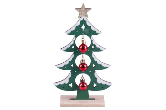 NATALE CHIC TREE WOOD H 22.5 CM - 5924575