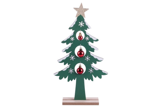 クリスマスシックツリー木製 高さ41cm - 5924576