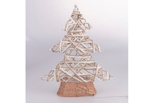 XMAS アイアンクリスマスツリー 35X40CM 20LED付 - 5924853