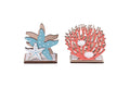 OCEAN CORAL NAPKINS HOLDER 9X6X10CM 2ASS - 5926428
