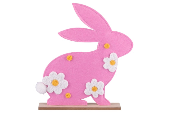 I PASQUALINI BUNNY WOOD/FELT 31X35CM PINK - 5926652