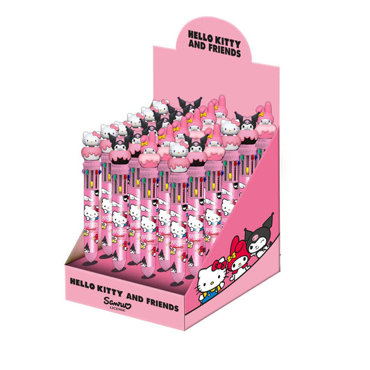Sanrio Hello Kitty-Présentoir 24 Unités Stylo 10 Couleurs