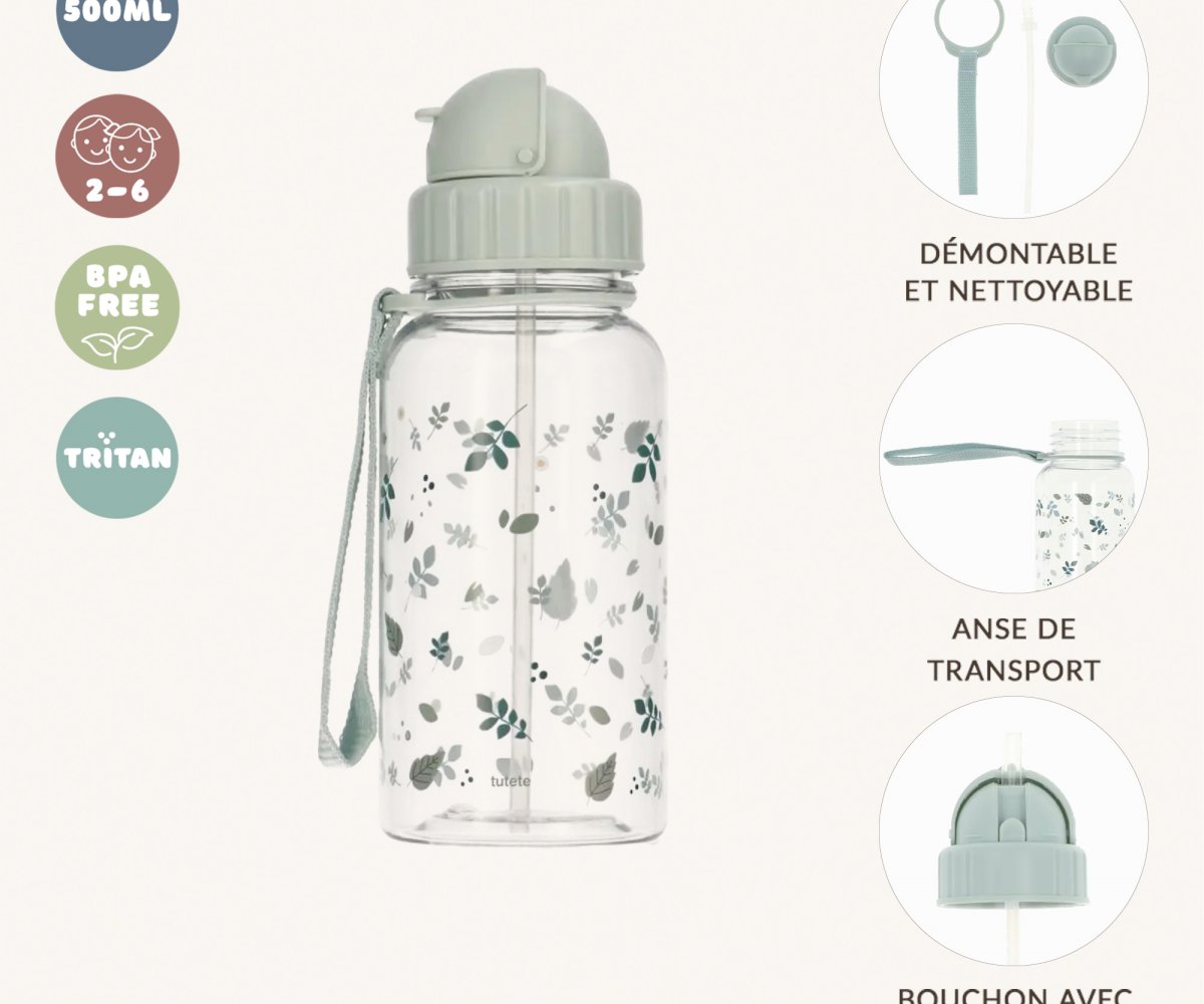 Plastic Bottle Leaves Sage Color