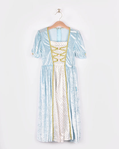 Princess dress in light blue velvet 110-116 cm 4-6 years
