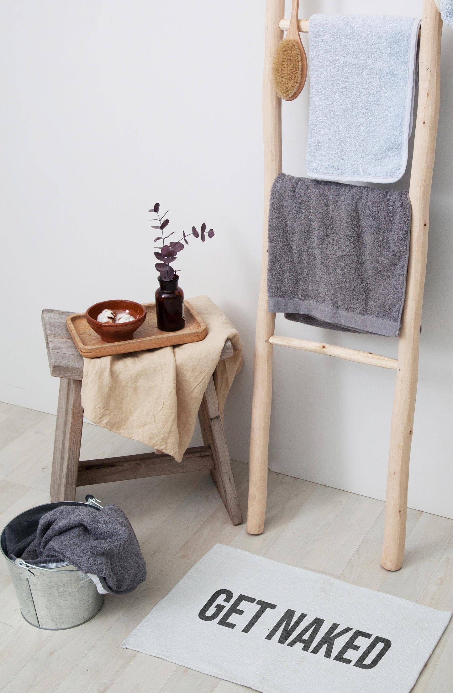"Get Naked" bath mat