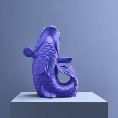 Sculpture/Vase Blubb, Grès bleu mat, 35 x 30 x 44 cm