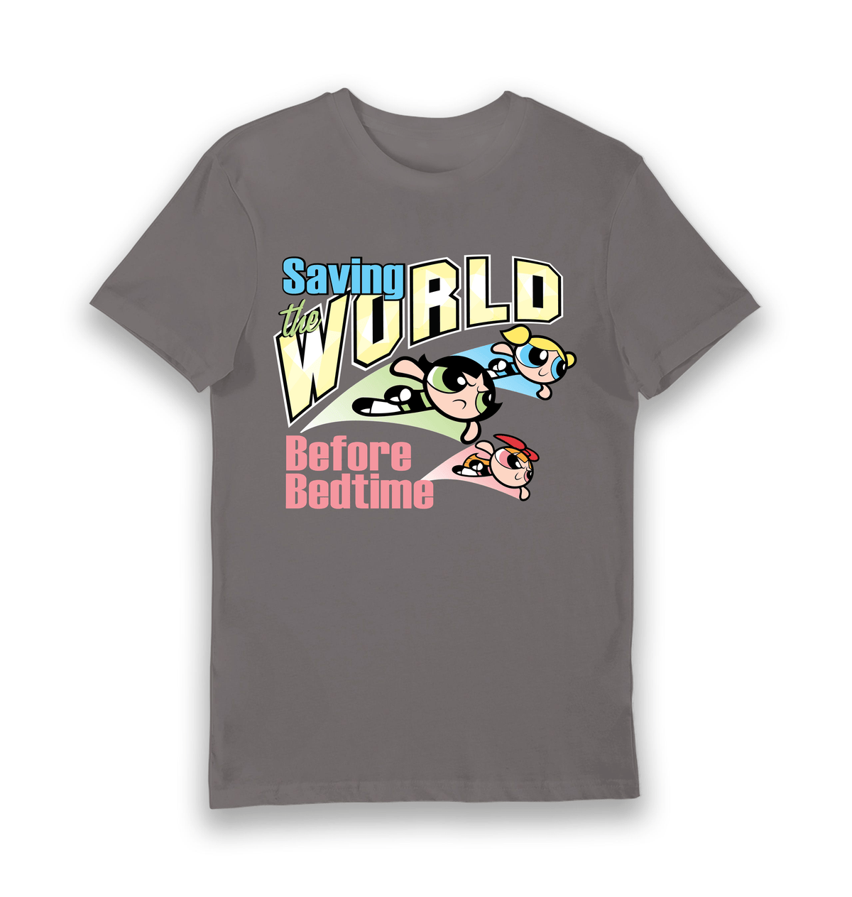 T-shirt adulte Powerpuff Girls Saving The World Before Bedtime