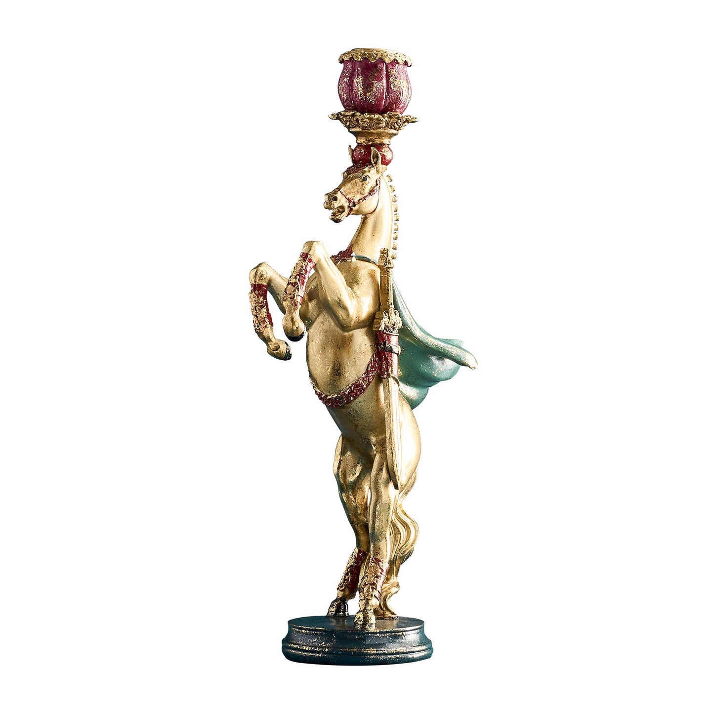 Lustre Cavalo de Circo, Dourado, 17,5 x 9,5 x 36,5 cm