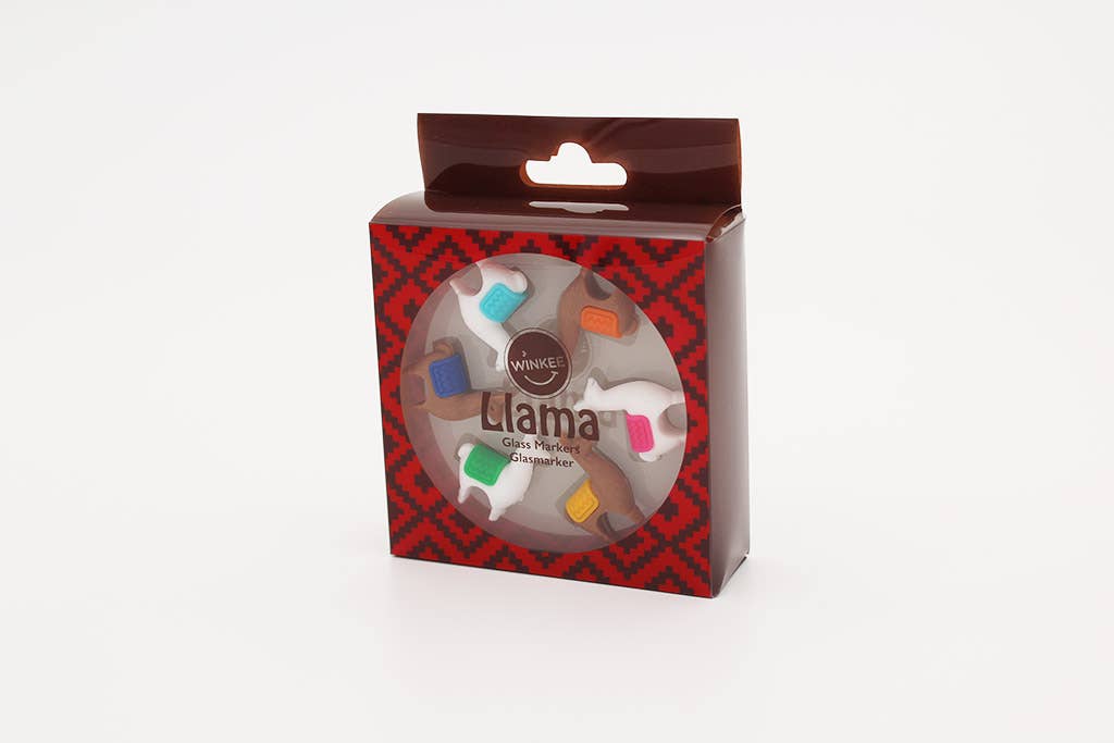 Ensemble de 6 marque-verres Lama