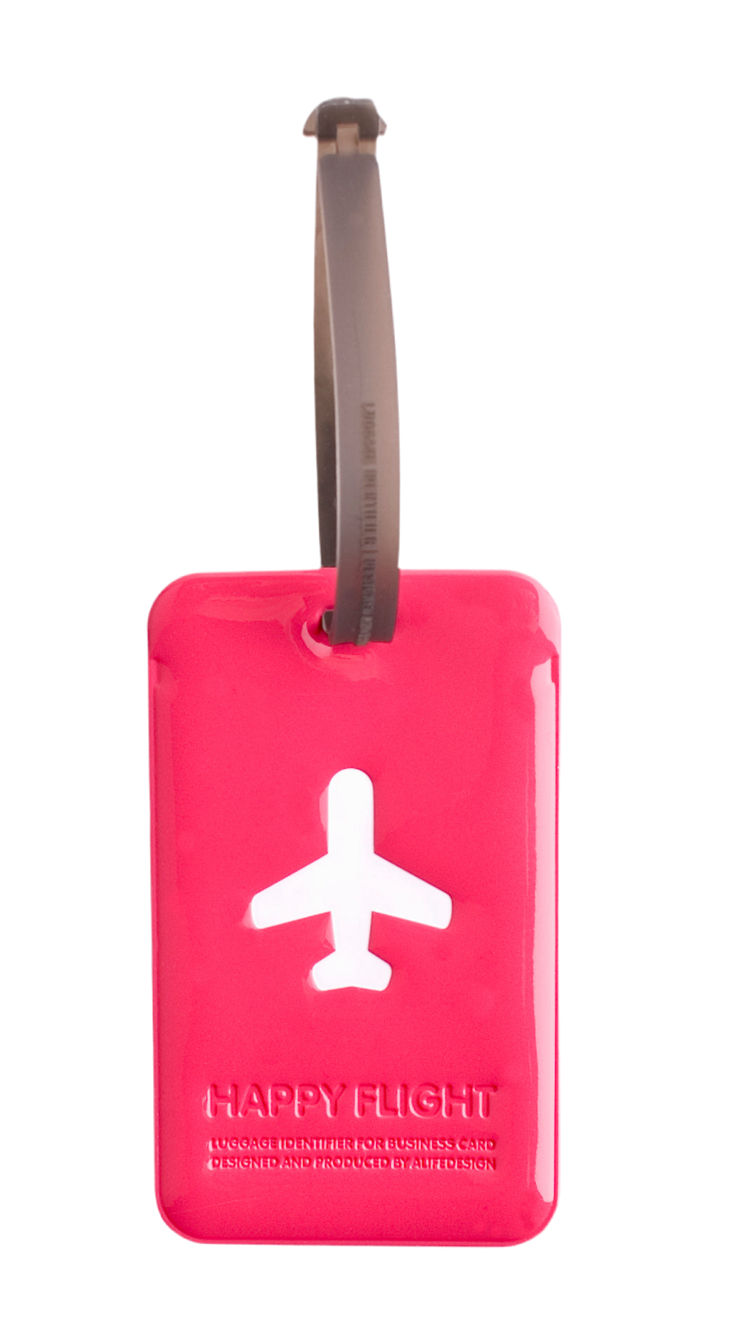 Etiqueta de equipaje rectangular
