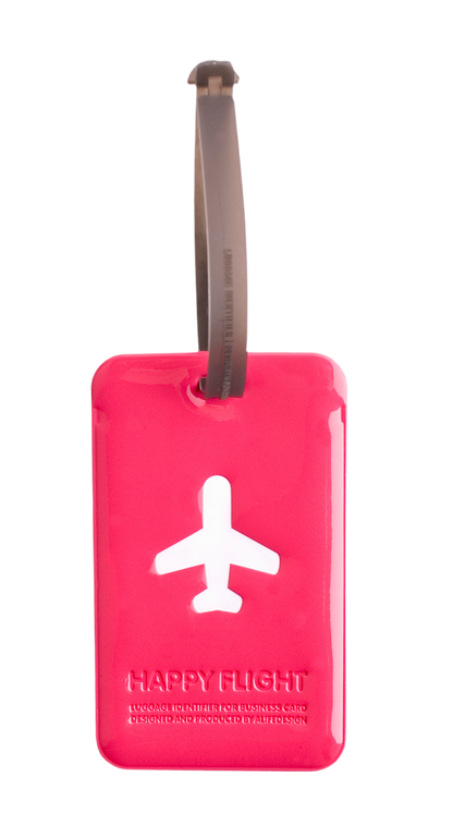 Etiqueta de equipaje rectangular