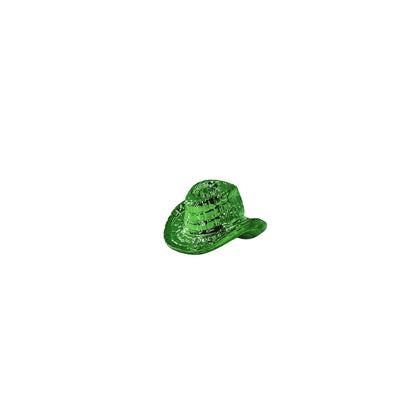 Bougeoir - Chapeau de cowboy - Vert - 13,5x11x7 cm