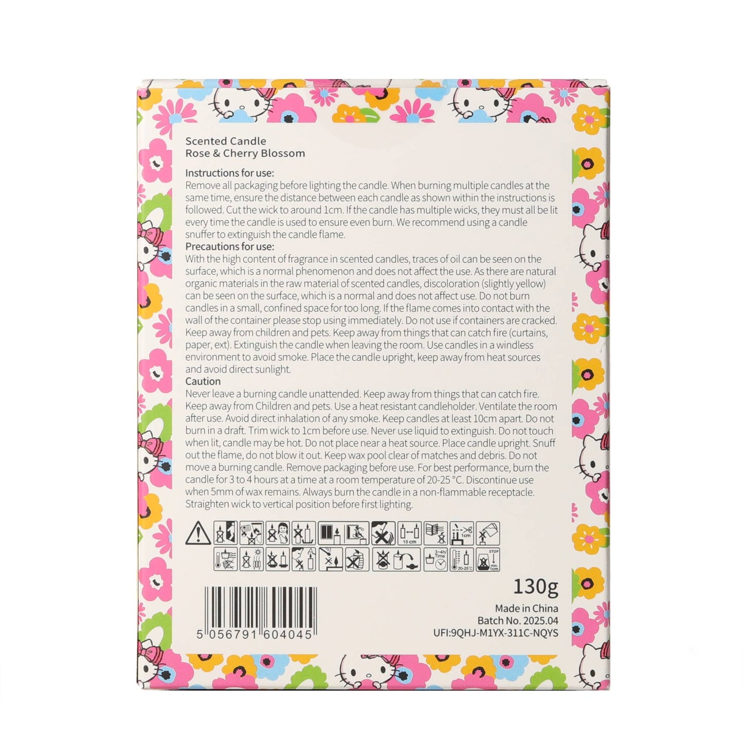 Bougie à thème printanier au parfum de rose et de fleur de cerisier