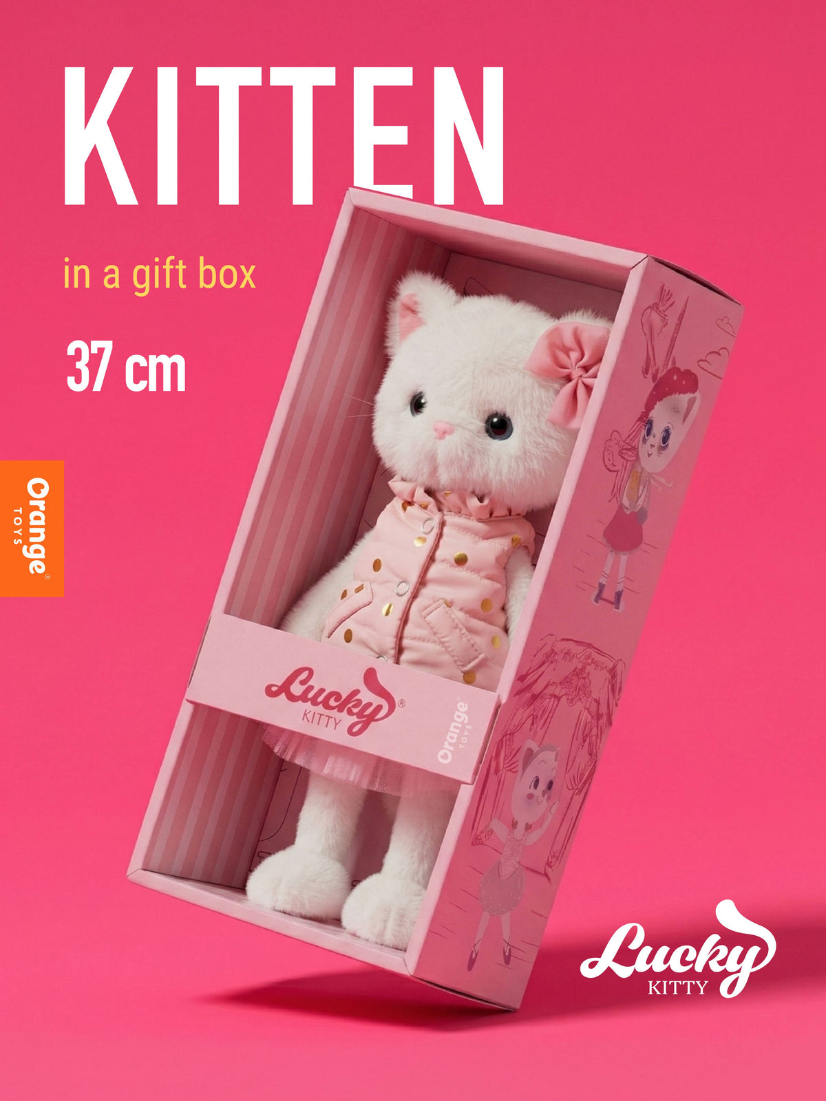 Peluche, Lucky Kitty, Lucky Sophie : Rêves poudrés 38 cm