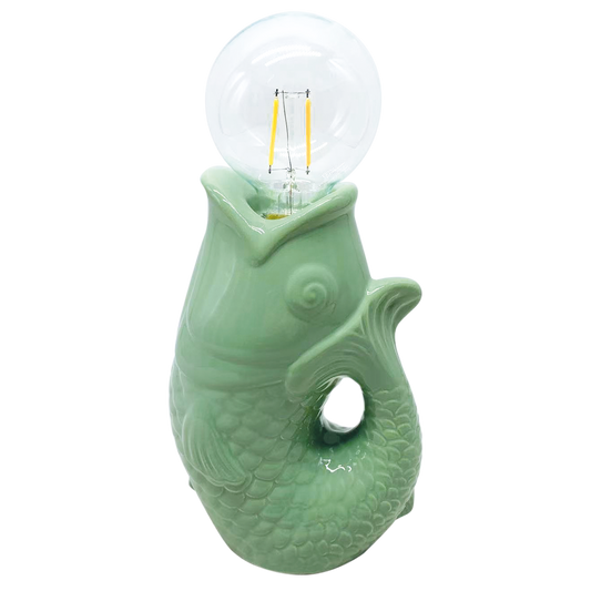 Déco LED poisson matcha à piles L13,5 P8,2 H27cm