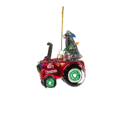 Boule de Noël Tracteur Festif
