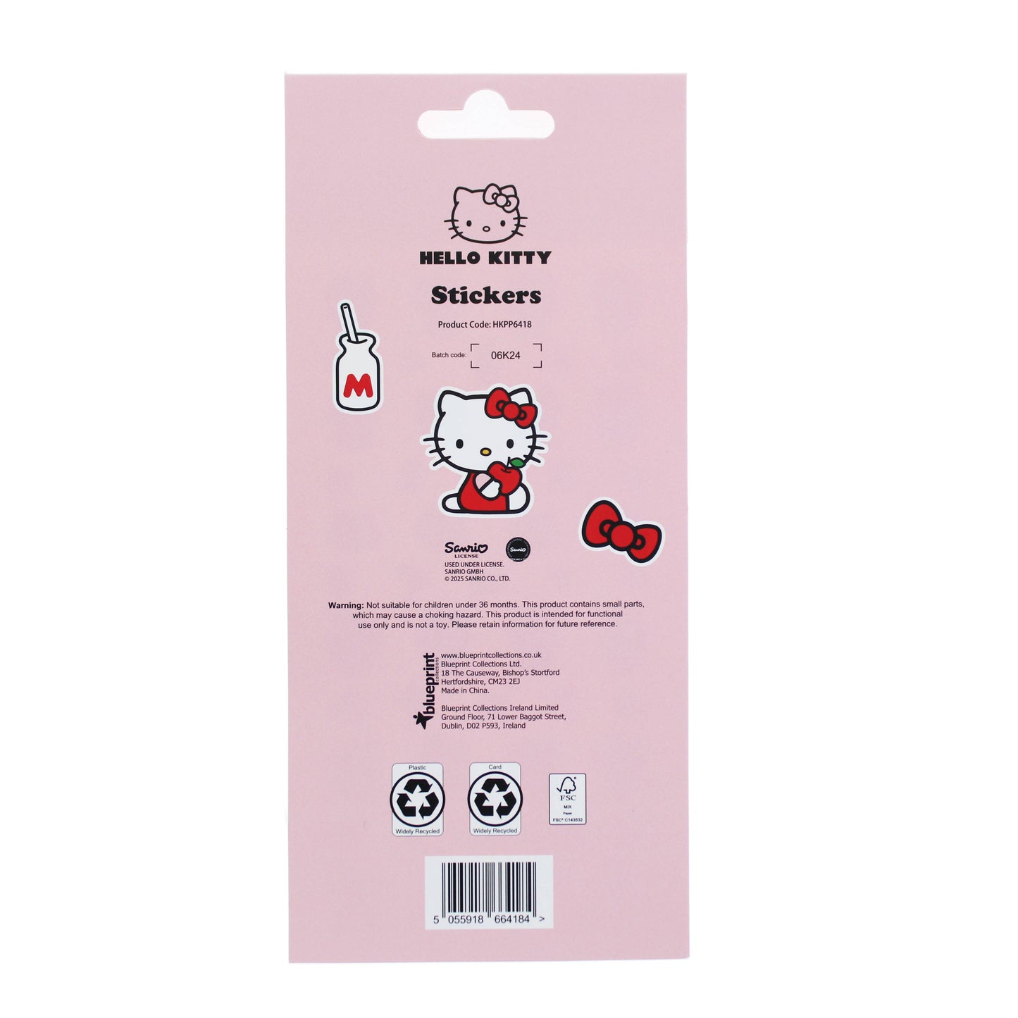 Bonjour Kitty – Jolis Autocollants Roses | Blueprint Collections – vue 2