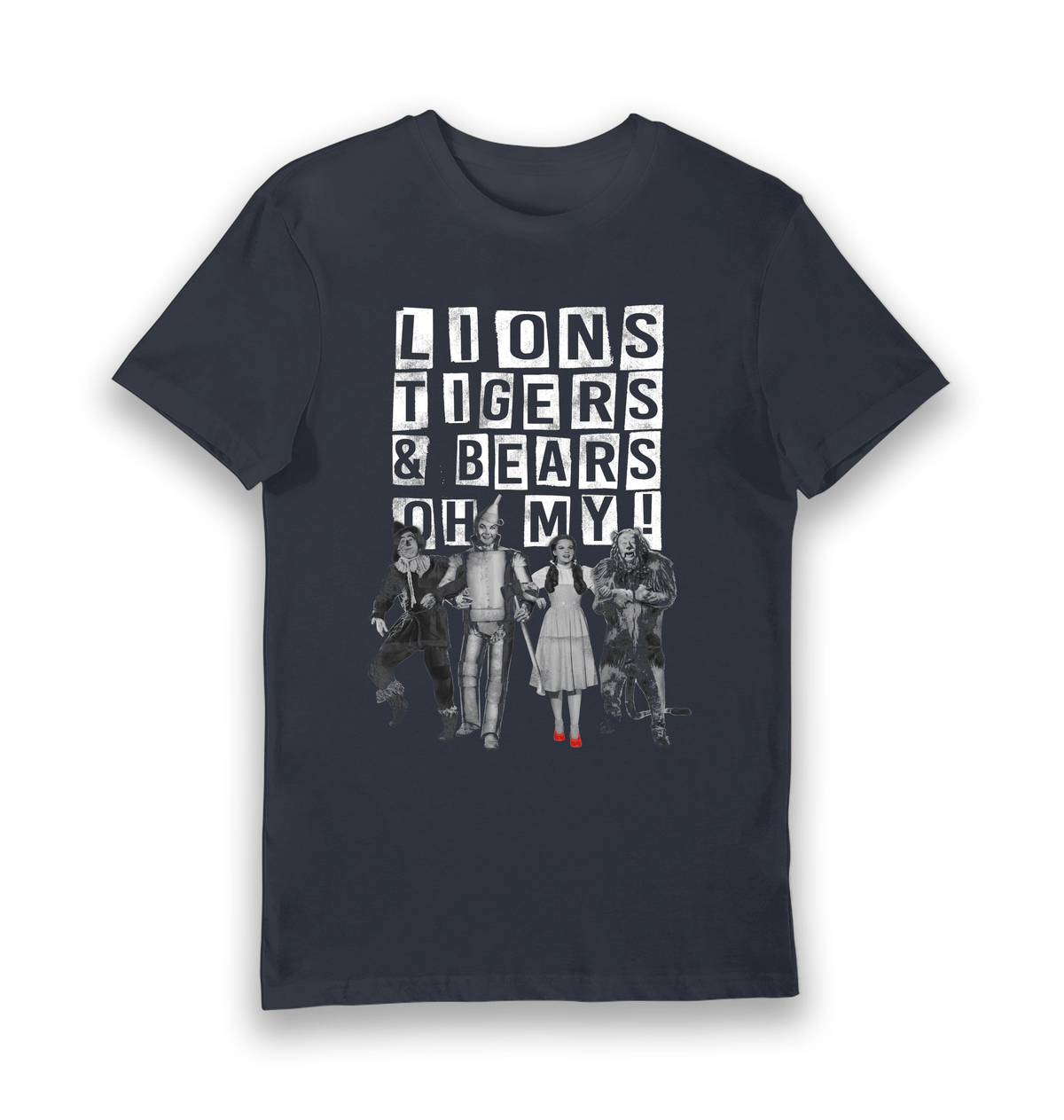 T-shirt adulte Le Magicien d'Oz Lions Tigers & Bears Oh My