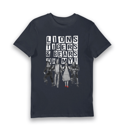 T-shirt adulte Le Magicien d'Oz Lions Tigers & Bears Oh My