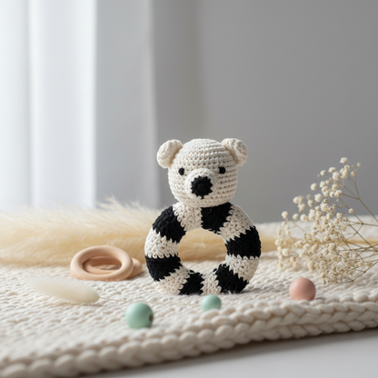 Hochet anneau - Ours Blanc