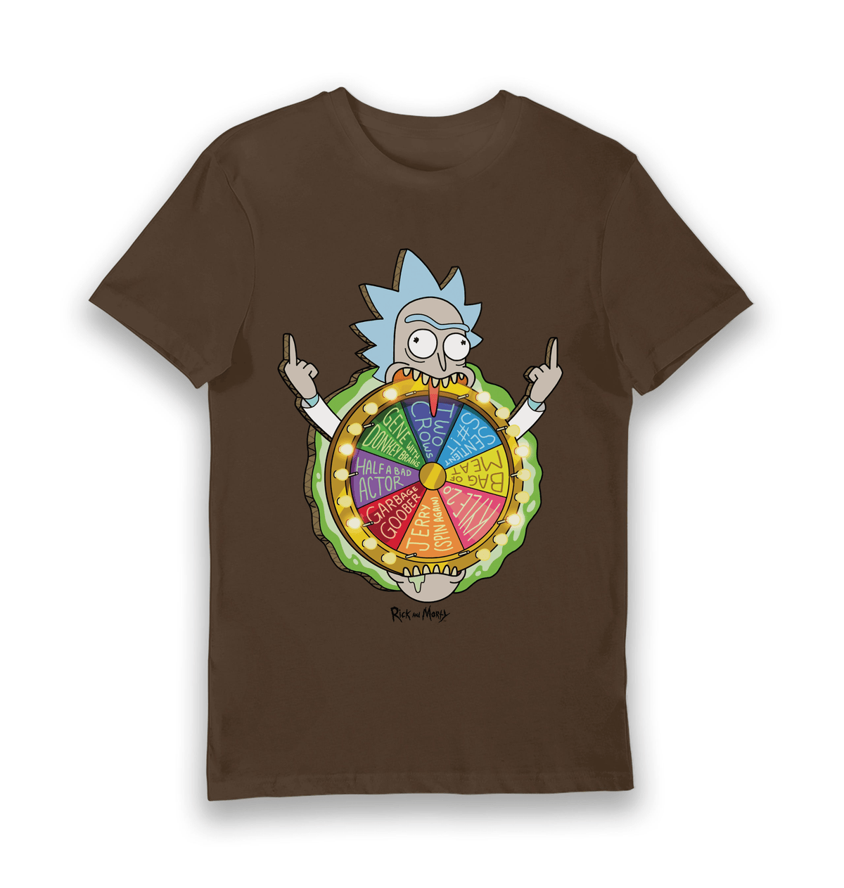 T-shirt adulte Rick and Morty Spin the Wheel
