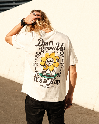 t shirt dont grow up its a trap nostalgic apparel