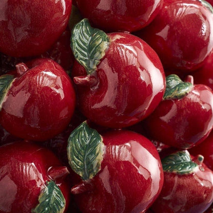 リンゴの形をした花瓶、赤色の炻器製、42 x 42 x 32 cm