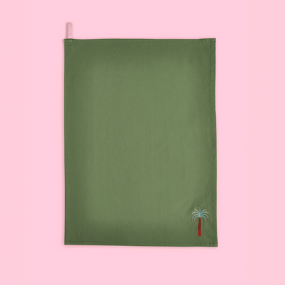 Paños de cocina Electric Coast con diseño de palmeras - Juego de 2