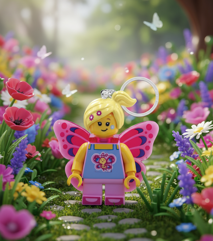 LEGO Keychain - Butterfly Girl