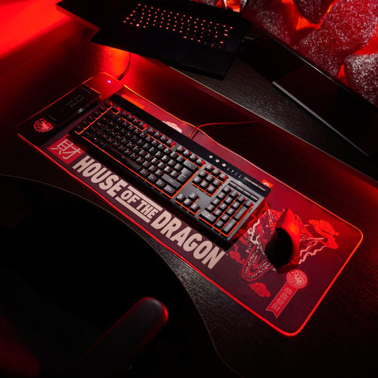 ハウス・オブ・ドラゴンズ - 特大ゲーミングマット & モバイル充電器